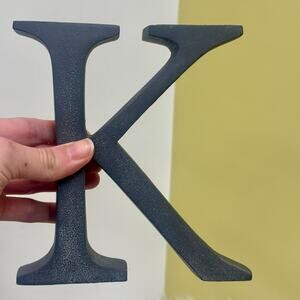 Restoration Hardware RH Metal Letter K Room Wall Shelf Decor Industrial Serif